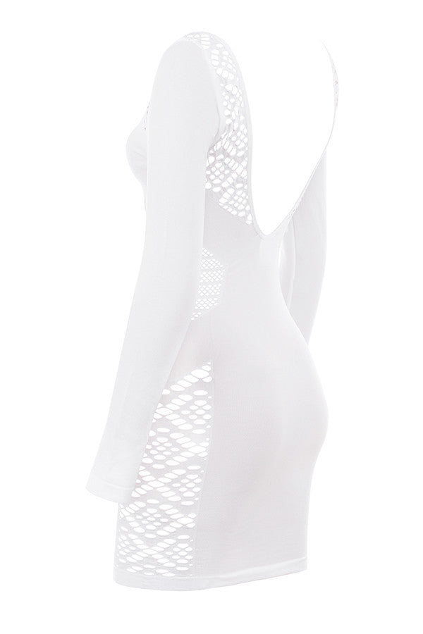 Ailey | Elegante Bodycon Mini Jurk Dames – Mesh & Lange Mouw