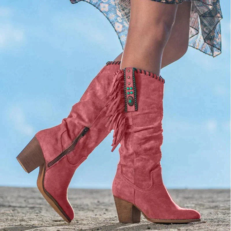 Bente | Boho Stijl Western Laarzen met Franjes