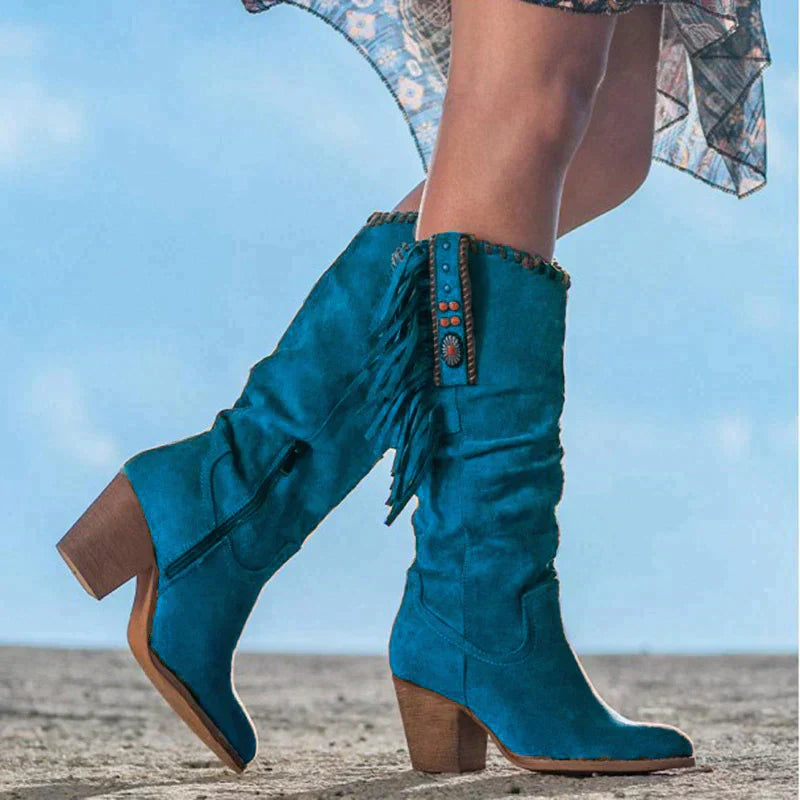 Bente | Boho Stijl Western Laarzen met Franjes