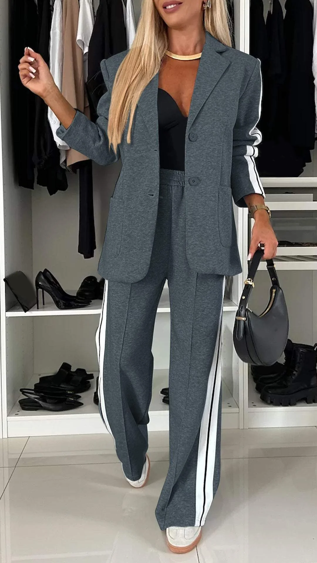 Donna | Trendy Trainingspak met Blazer en Broek