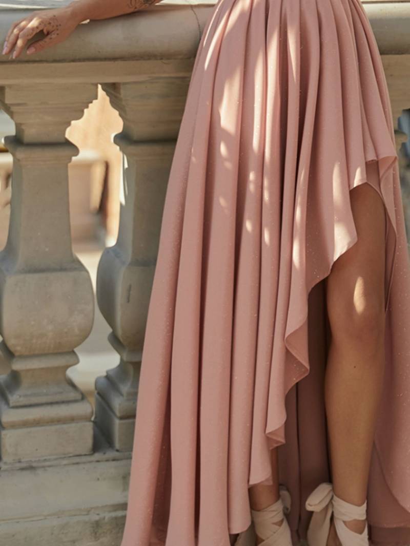 Jazmine | Elegante One-Shoulder Maxi Dress met V-Hals