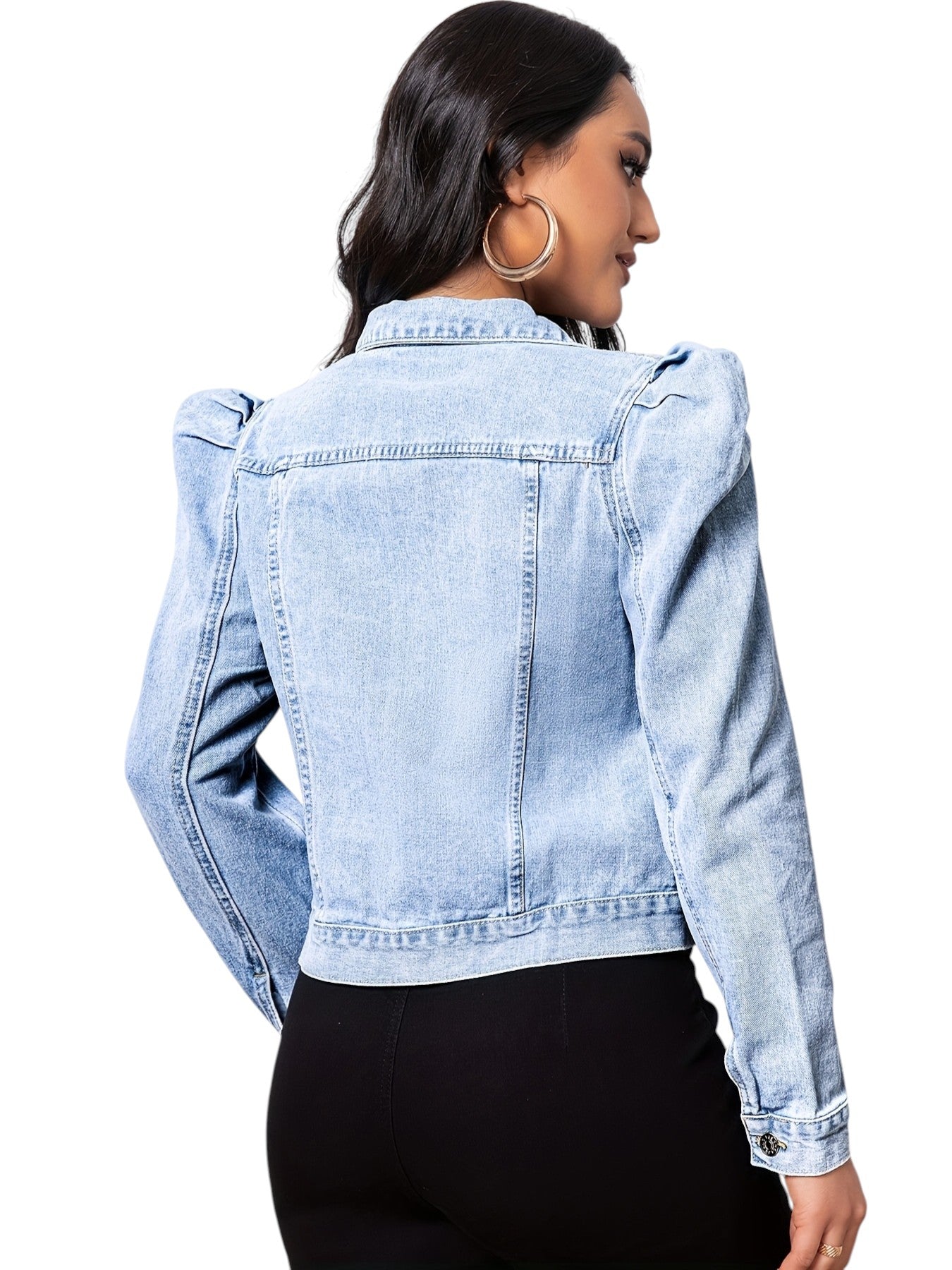 Cropped Spijkerjasje met Elegante Twist