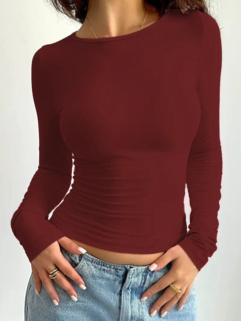 Alani | Katoen Casual Dames T-shirt Lange Mouwen