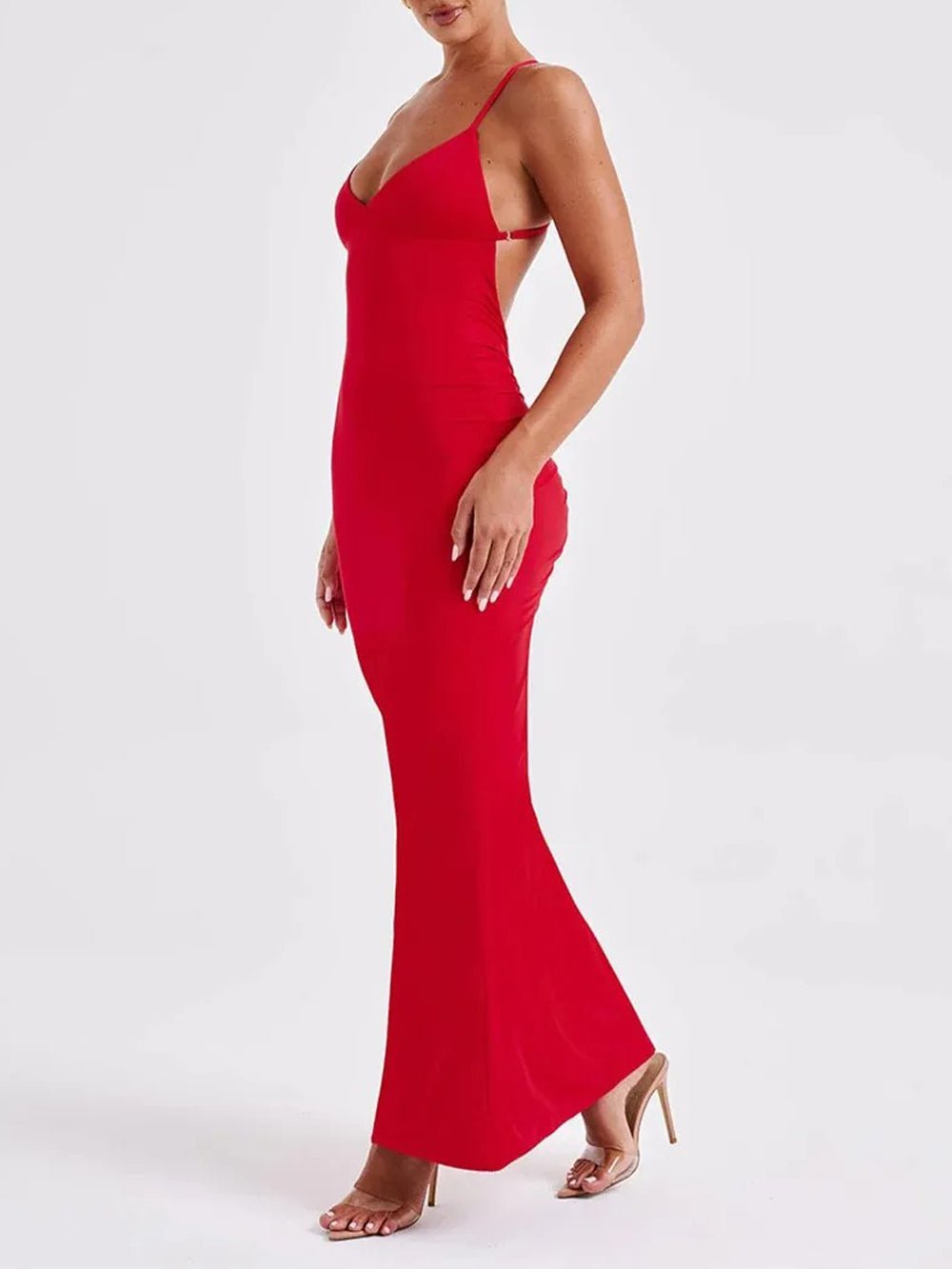 Berly | Elegante Mouwloze Maxi Jurk met Open Rug