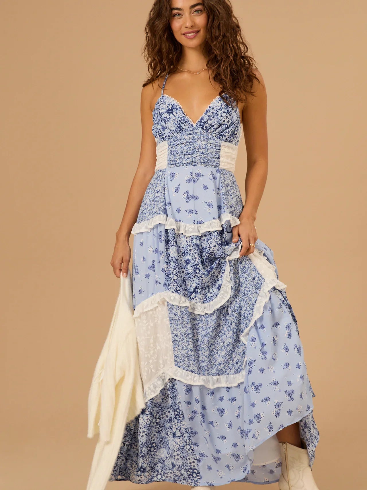 Maryan | Boho Patchwork Maxi Jurk