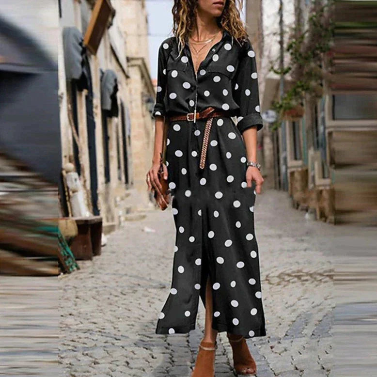 Solana | Luchtige Zomerjurk Met Stippen Print