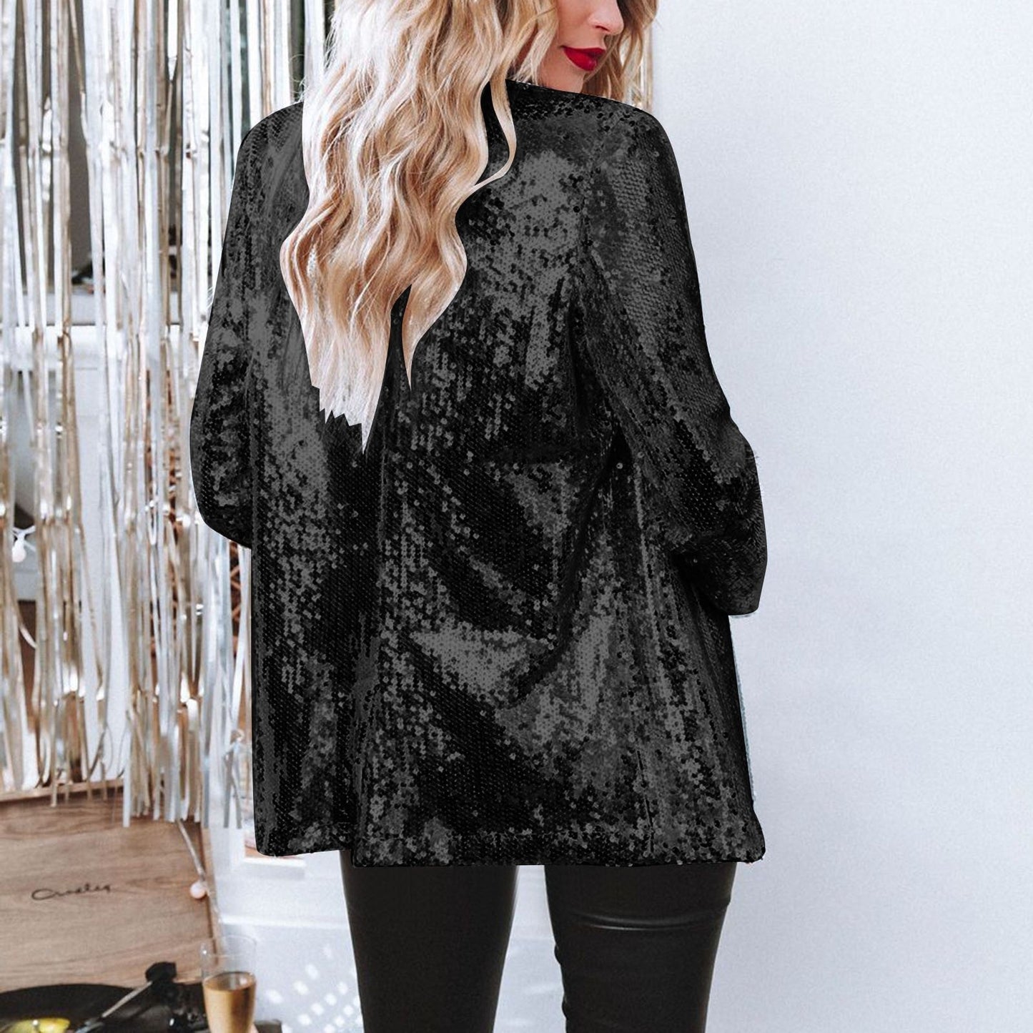 Clara | Feestelijke Pailletten Blazer