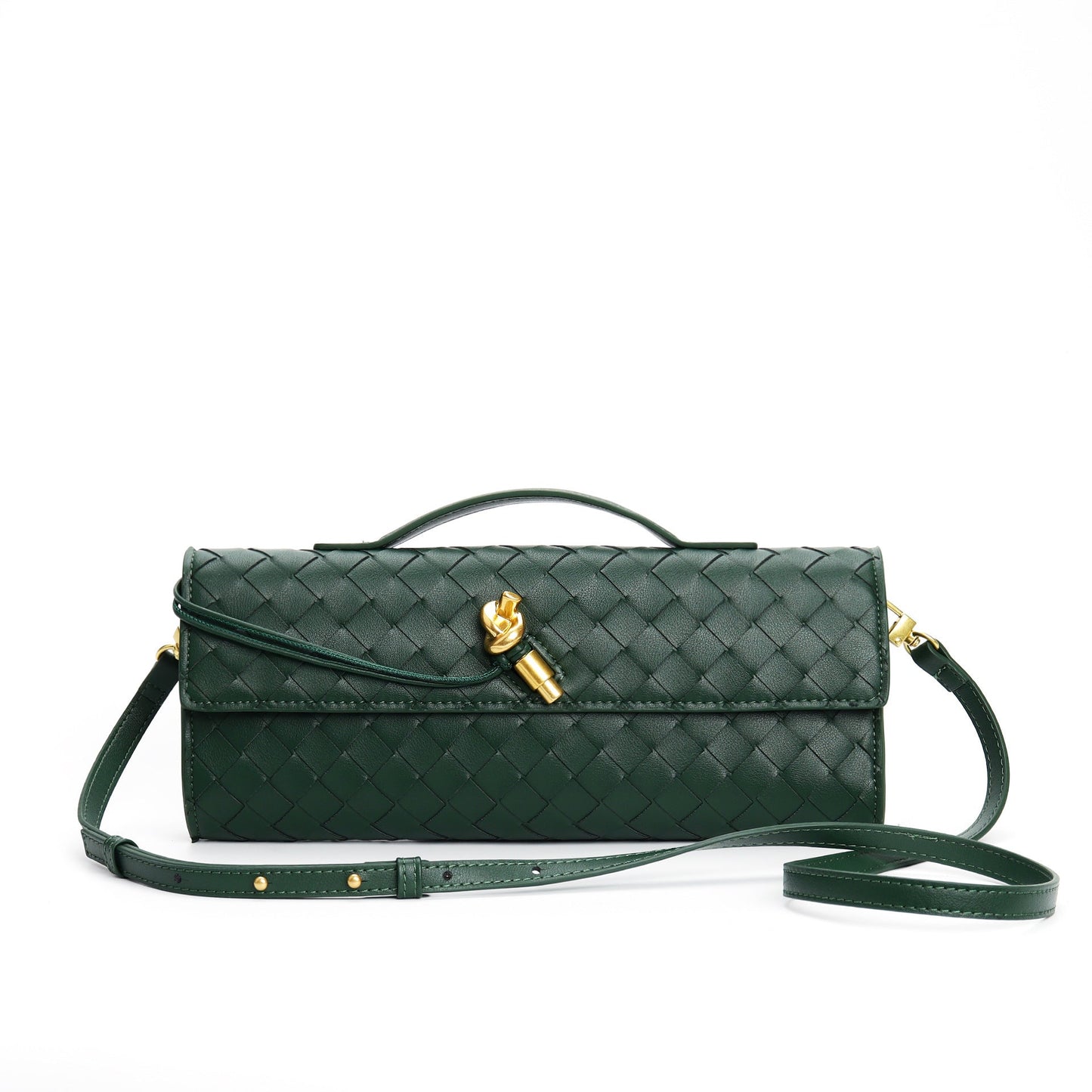 Leora | Luxe Schoudertas - Woven Clutch