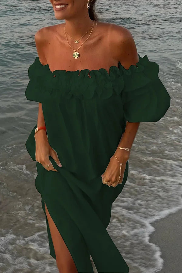 Jourey | Elegant & Stijlvolle Off-Shoulder Midi Jurk