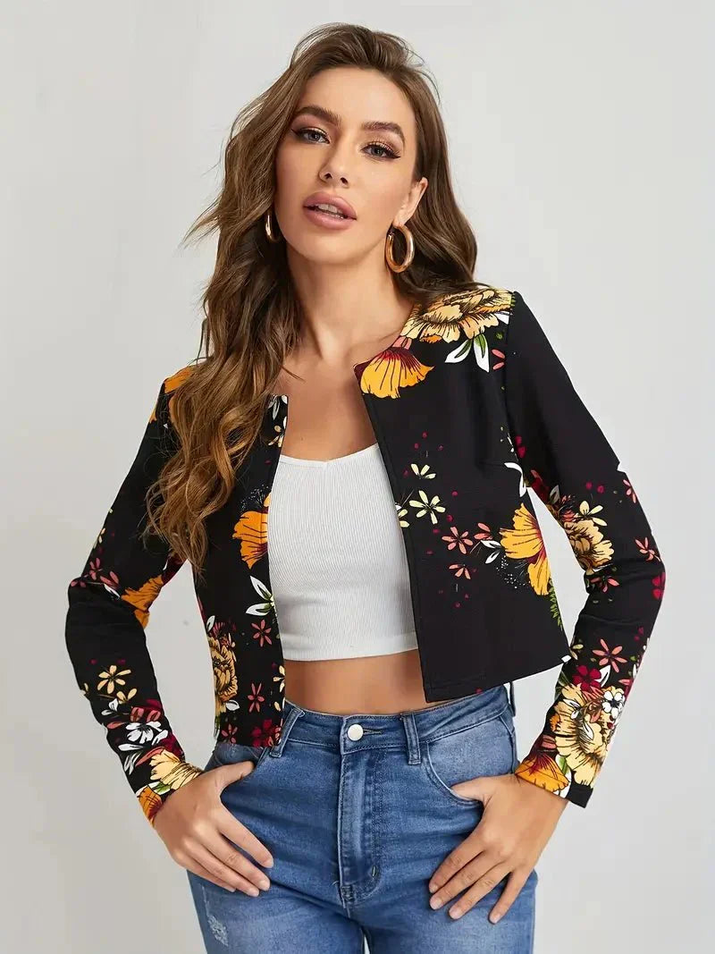 Jowi | Bloemenprint Damesblazer – Elegant & Luchtig