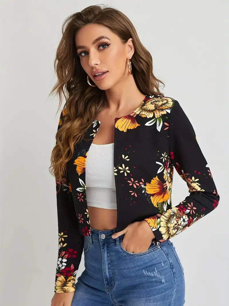 Jowi | Bloemenprint Damesblazer – Elegant & Luchtig