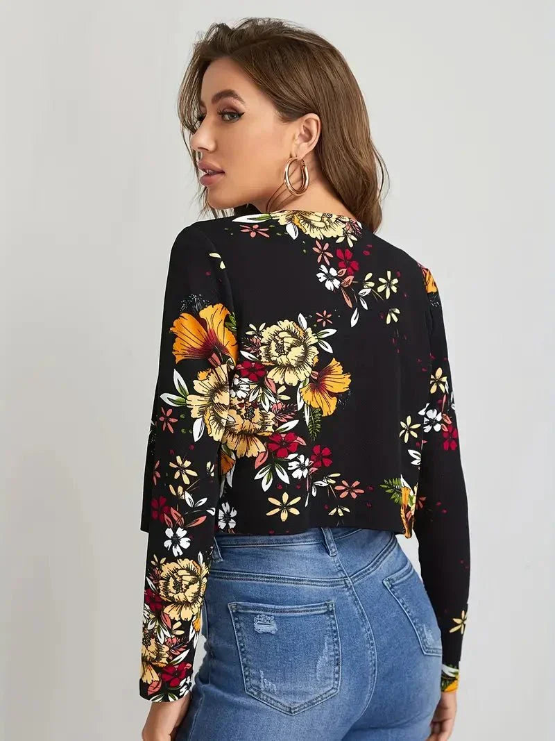 Jowi | Bloemenprint Damesblazer – Elegant & Luchtig