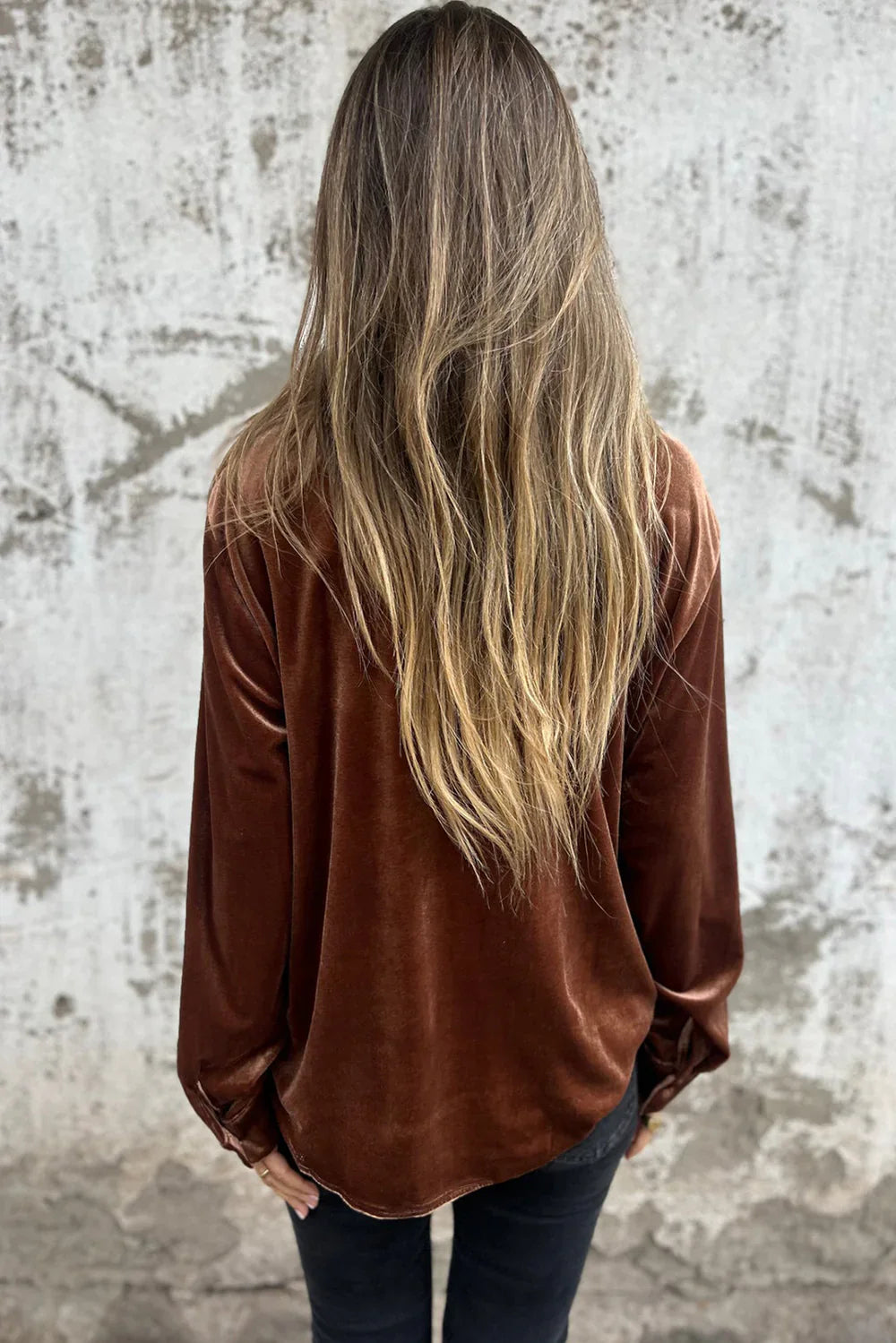 Cora | Elegante en Zachte Fluwelen Blouse