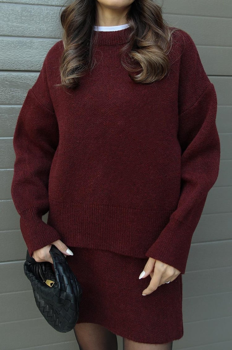 Violet | Gebreide set met Top en Rok