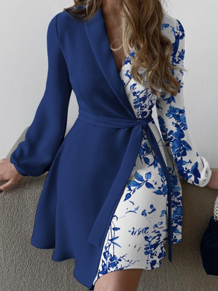 Linn | Elegante Mini Jurk met Strikceintuur