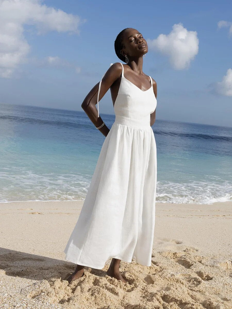 Allegra | Linnen Vintage Look Strandjurk