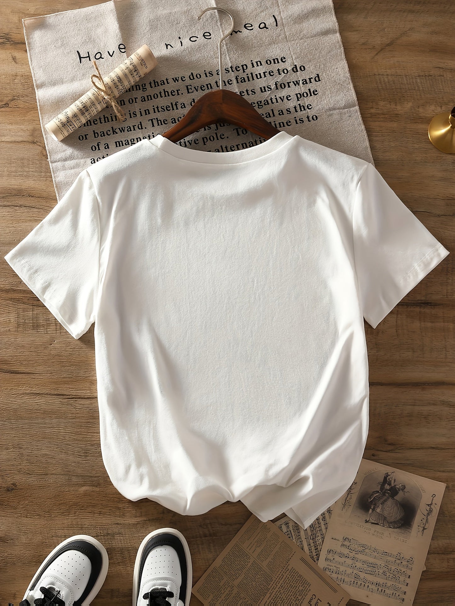 Cuore | Dames T-shirt van Katoen met Hartprint – Casual Pasvorm