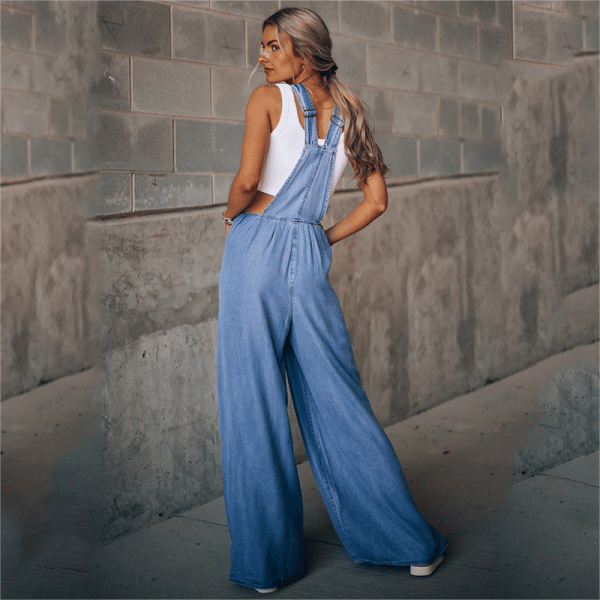 Alise | Tuinbroek Jumpsuit met Wijde Pijpen