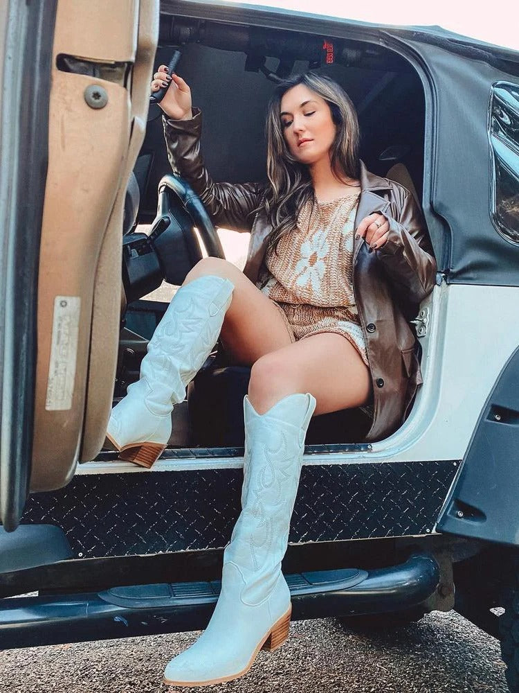 Dieke | Western Stijl Kunstleren Cowboylaarzen