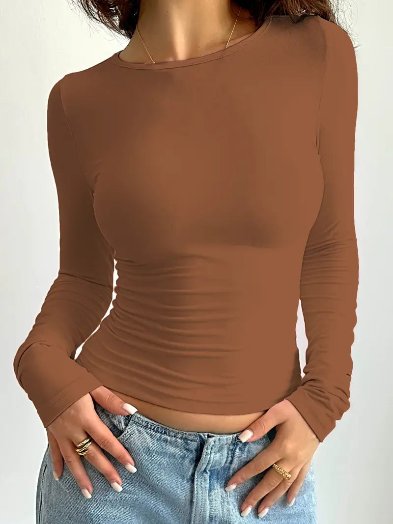 Alani | Katoen Casual Dames T-shirt Lange Mouwen