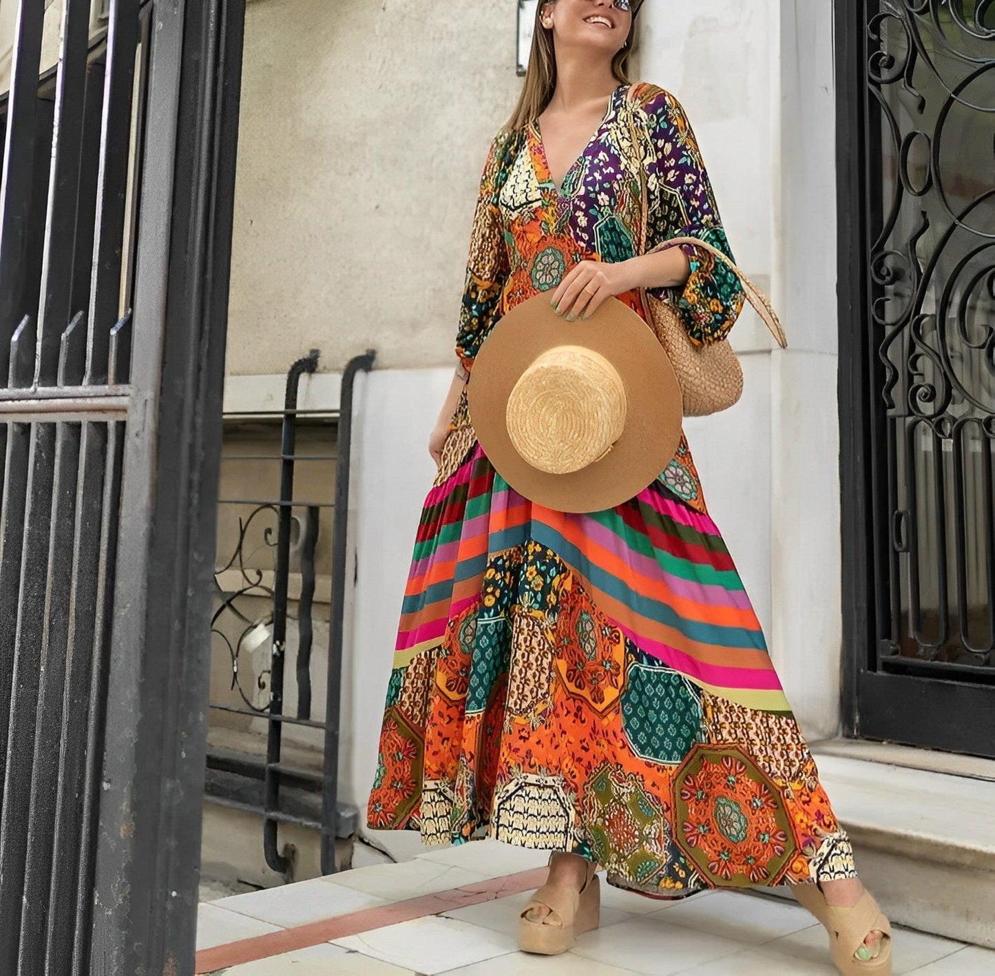 Logan | Boho-Chic - Elegante Bohemian Maxi Jurk