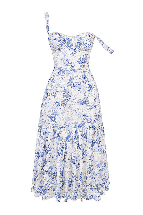 Jo | Zomerse Bloemen Midi Zonnejurk