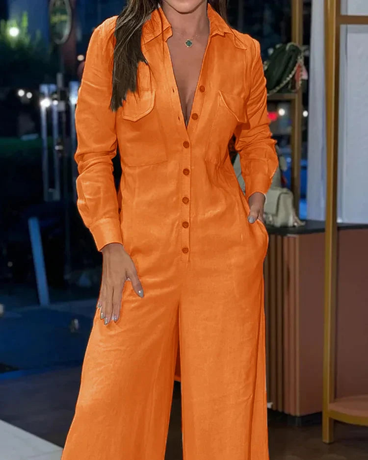 Morey |Casual jumpsuit met Lange Mouw