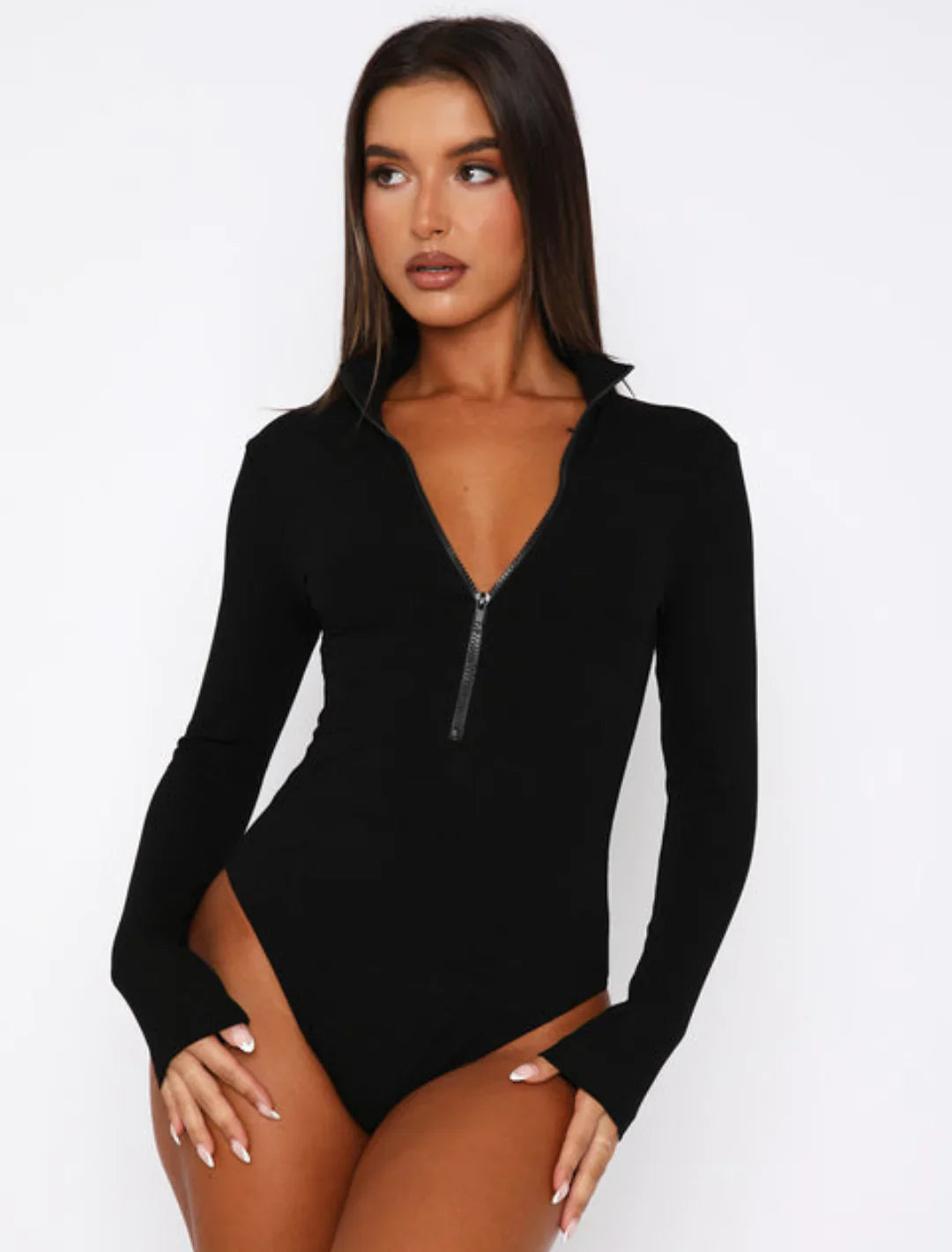Yara | Bodysuit Top met Rits