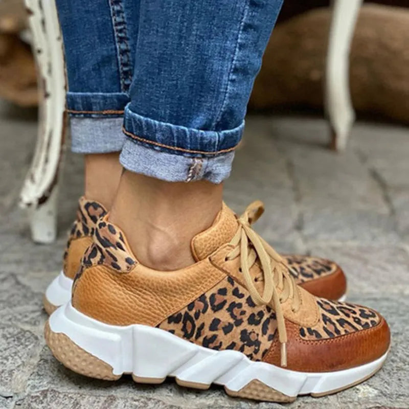 Eva | Trendy Luipaard Print Sneakers voor Dames