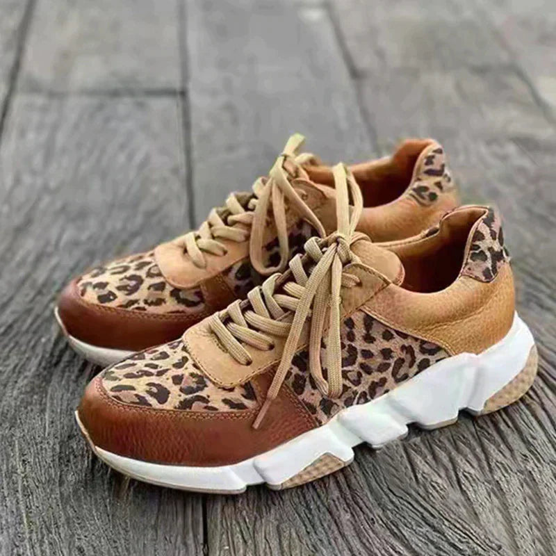 Eva | Trendy Luipaard Print Sneakers voor Dames