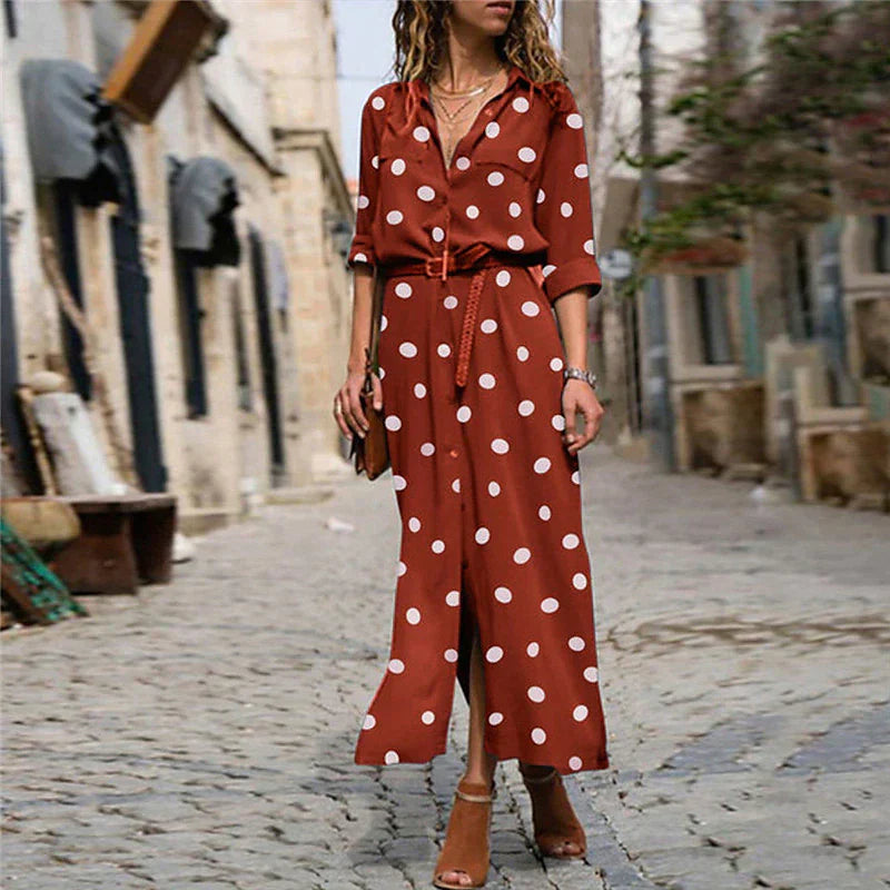 Solana | Luchtige Zomerjurk Met Stippen Print