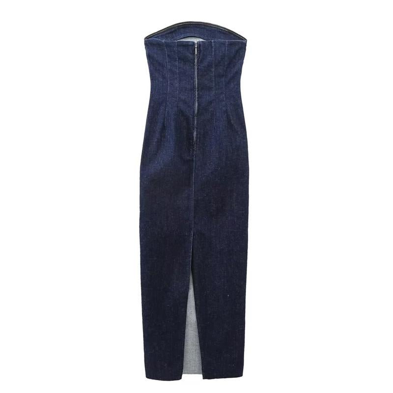 Siem | Ultieme Strapless Zomerjurk van Denim