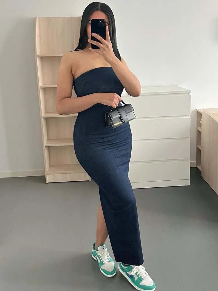 Siem | Ultieme Strapless Zomerjurk van Denim
