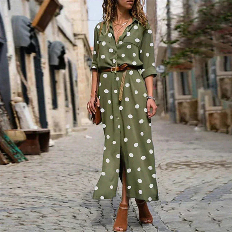 Solana | Luchtige Zomerjurk Met Stippen Print