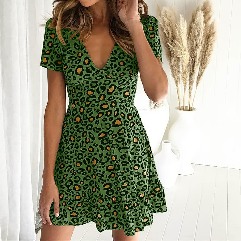 Ariane | Zomerse Mini-jurk Met Panterprint