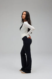 Loura | Lange Mouwen Yoga Wikkelblouse Wit