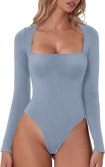 Naya | Longsleeve Body met Vierkante Hals