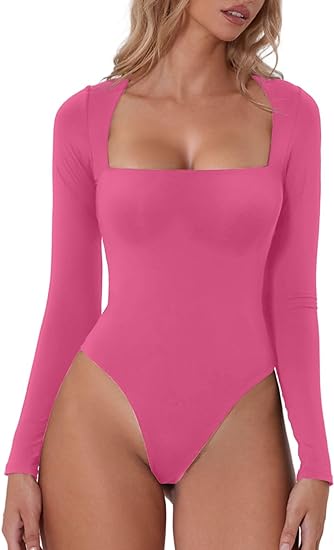 Naya | Longsleeve Body met Vierkante Hals