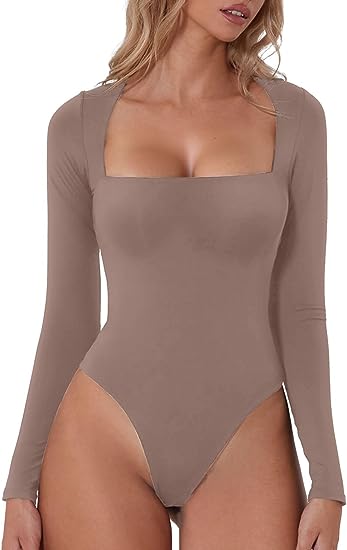 Naya | Longsleeve Body met Vierkante Hals