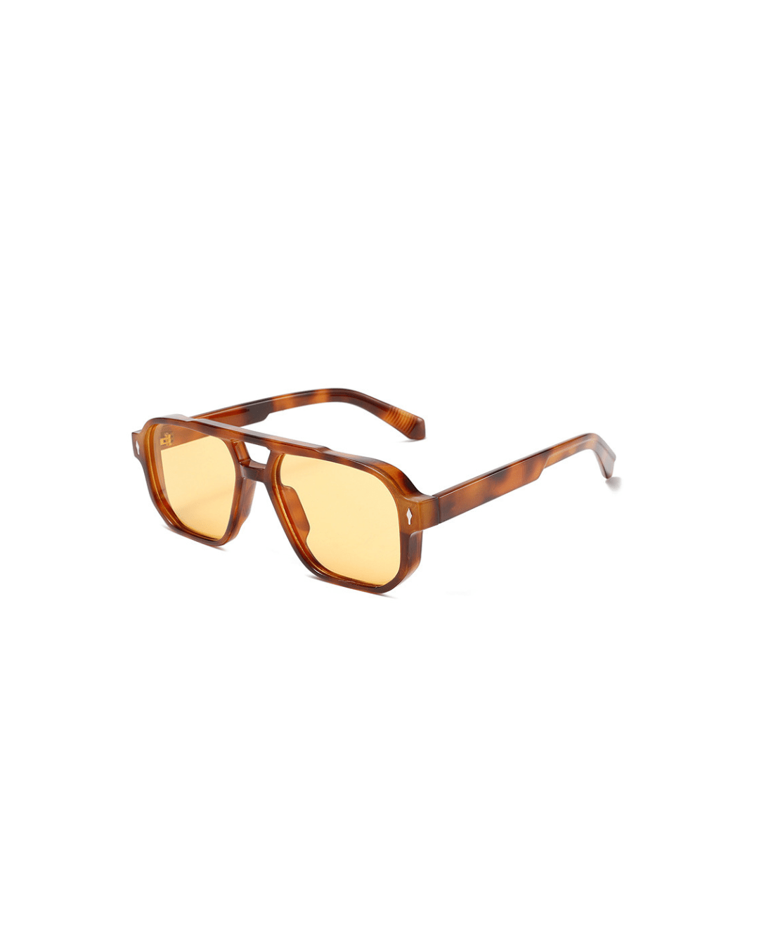 Lean | Retro Aviator Zonnebril met Oranje Glazen