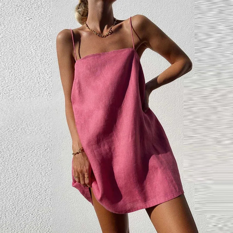 Fenny | Elegante Linnenlook Jurk voor Dames