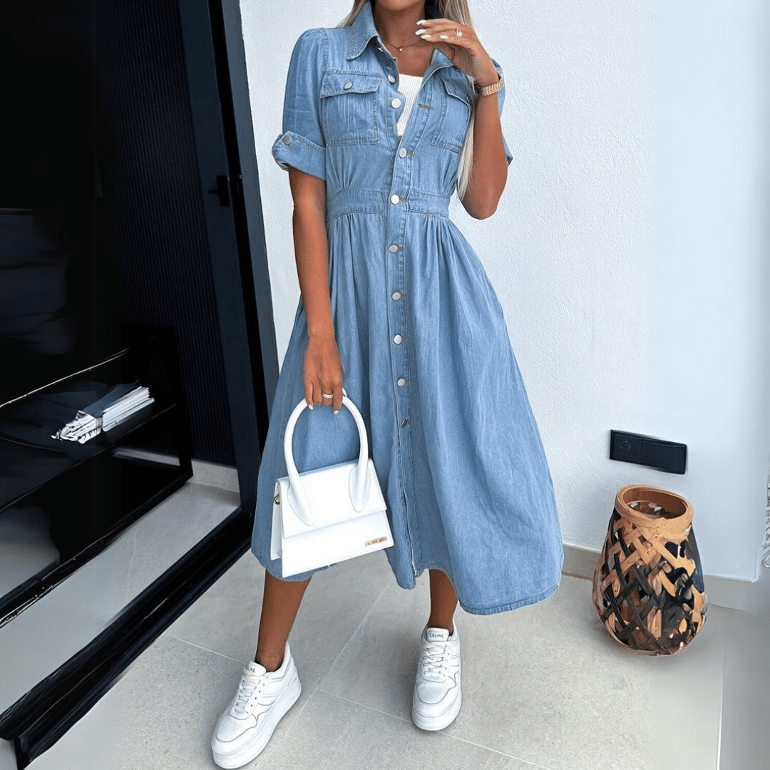 Jessy | Denim Blouse Jurk voor Dames