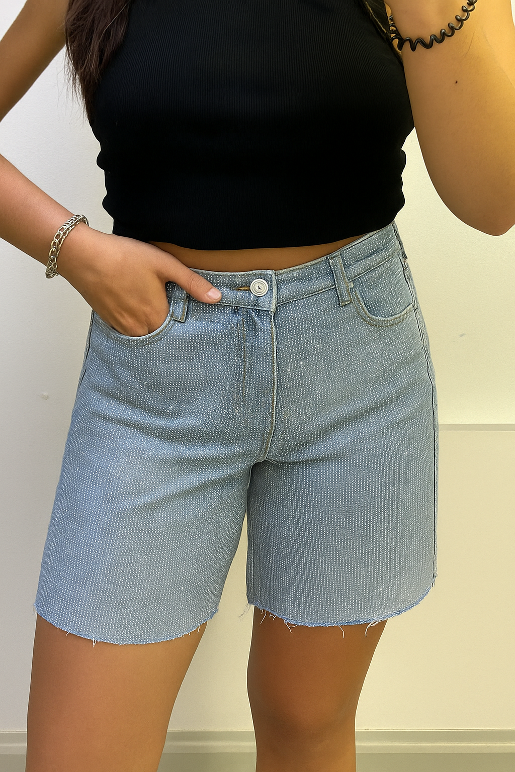 Shann | Glitter Spijker Korte Broek voor Dames