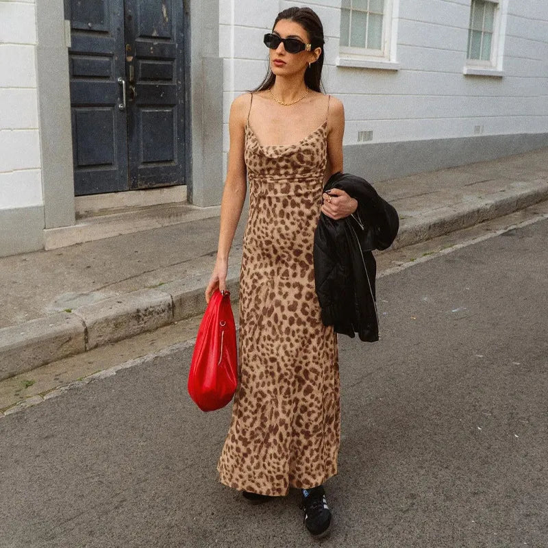 Merle | Maxi-Jurk Met Luipaard Print
