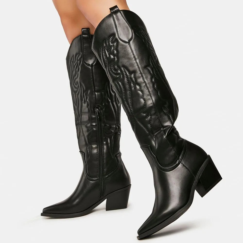 Dieke | Western Stijl Kunstleren Cowboylaarzen