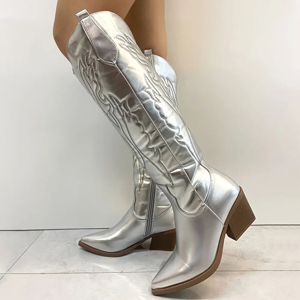 Dieke | Western Stijl Kunstleren Cowboylaarzen