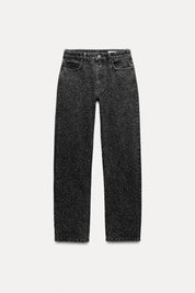 Sanay | Rechte High‑Waist Jeans met Glitter Details