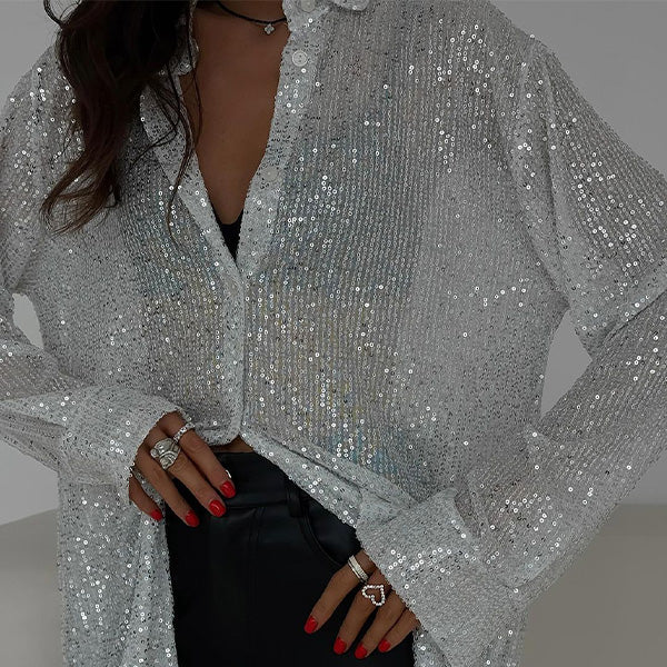 Stijlvolle Party Blouse met Pailetten