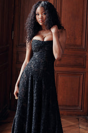 Charline | Geborduurde Elegante Maxi Jurk