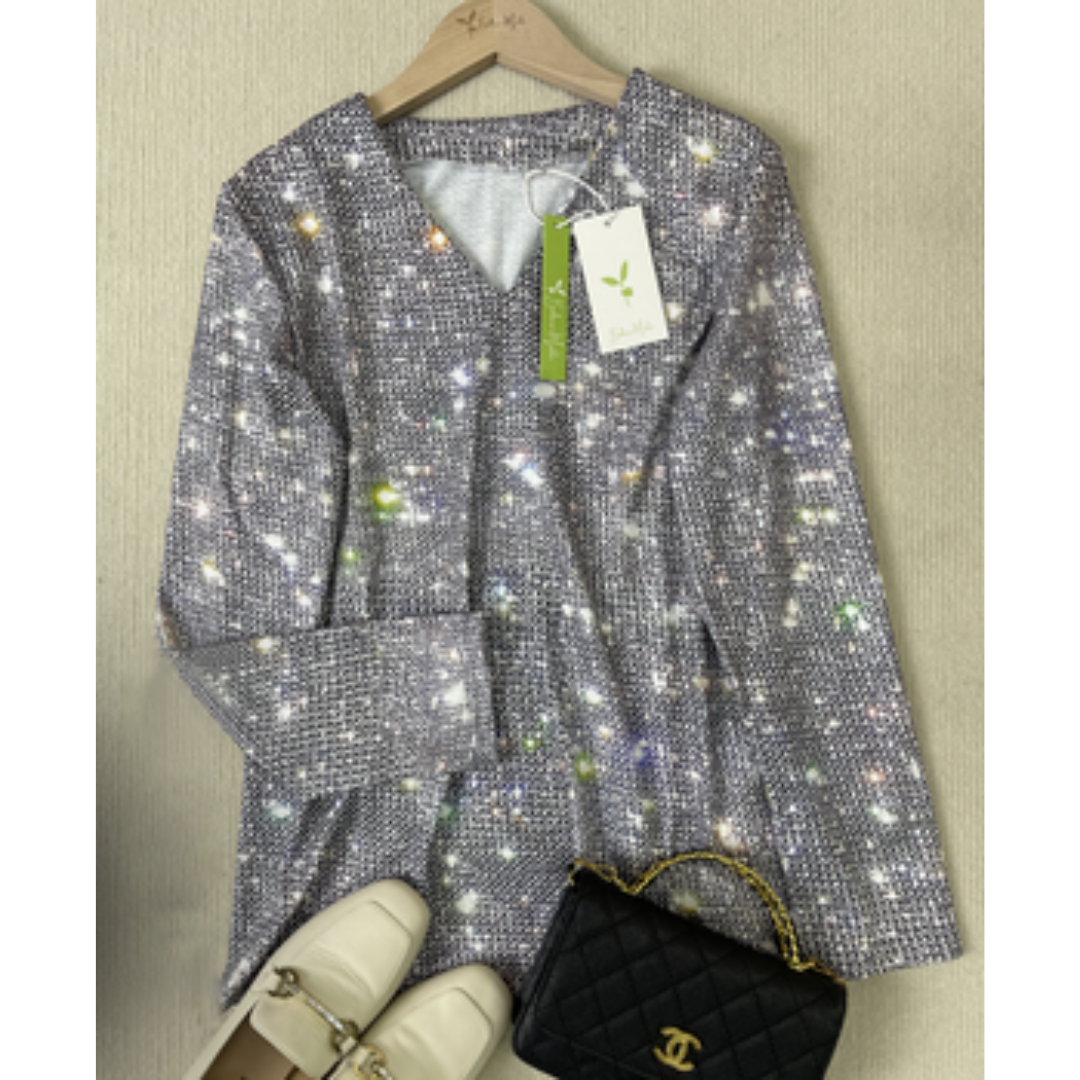 Bodine | Stijlvolle Glitter Top Voor Dames